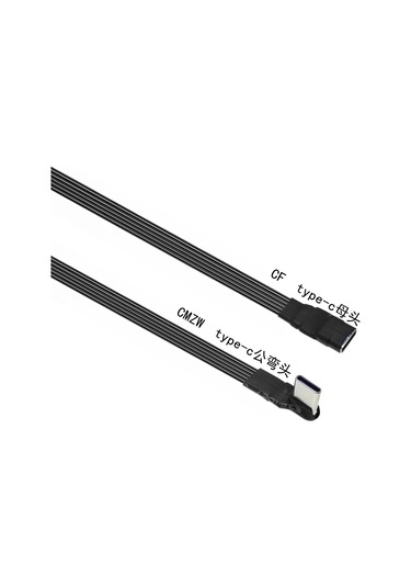 Noenname Null Usb 2.0 Tip-c Uzatma Kablosu, Tv/pc İçin 90 Açılı, 5cm-1m Fpc Altın0.2m