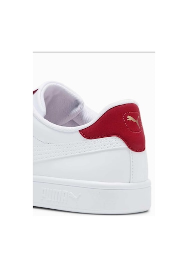 Puma Smash 3.0 L Unisex  Beyaz / Kırmızı Sneaker