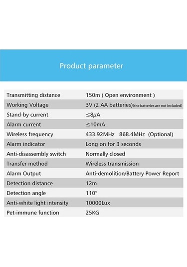 Moly Yunboo Ct70 Kablosuz 25kg Evcil Hayvan Engeli Pır Sensörü - 12m Algılama, 110 Geniş Açılı Güvenlik Alarmı