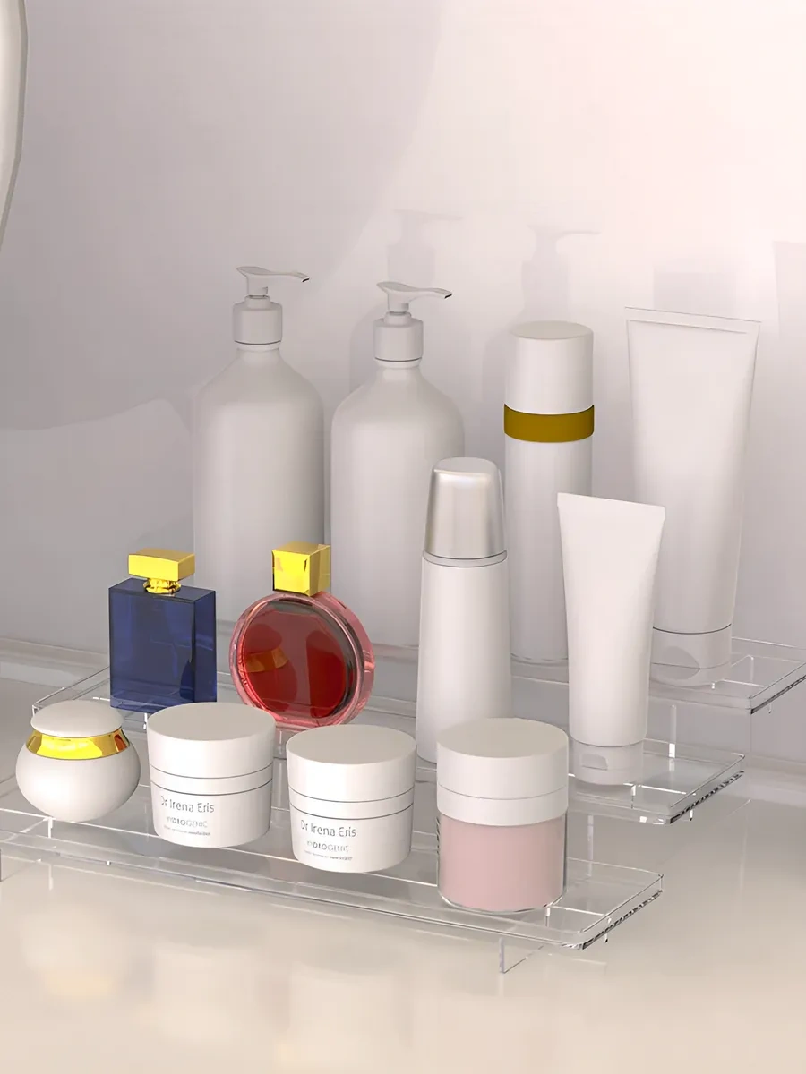 Ikea 3 Katlı Baharat, Kozmetik Merdiven Standı, 2 Adet 264063094 Siyah Kristal