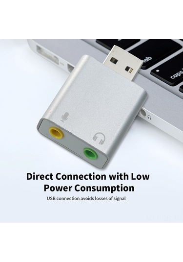 Singree Usb 7.1 Ses Kartı - Bilgisayar Ve Laptop İçin Kulaklık/mikrofon Adaptörü Sürücü Gerekmez