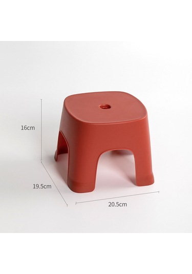 Sones Ev Banyo Sıra Tabureleri Plastik Tabureler Kalınlaştırılmış Alçak Tabureler Kare Tabureler Küçük Banklar, Renk: Retro Kırmızı Çocuklar