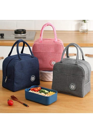 Kırmızı 1 Adet Soğutucu Çanta Seyahat Öğle Yemeği Kutusu Çantası Kırmızı