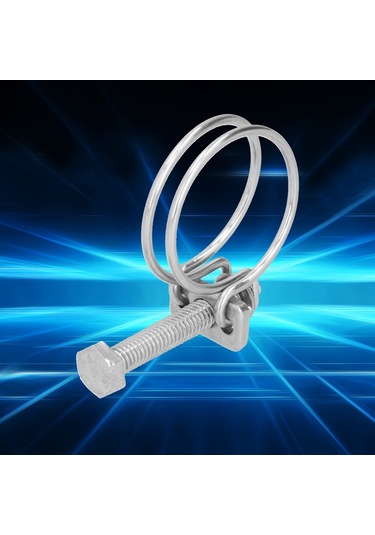 Samdoo 201 Paslanmaz Çelik Çift Tel, Korozyona Dayanıklı, Ayarlanabilir Hortum Klipsi, 19-22 Mm Aralığı