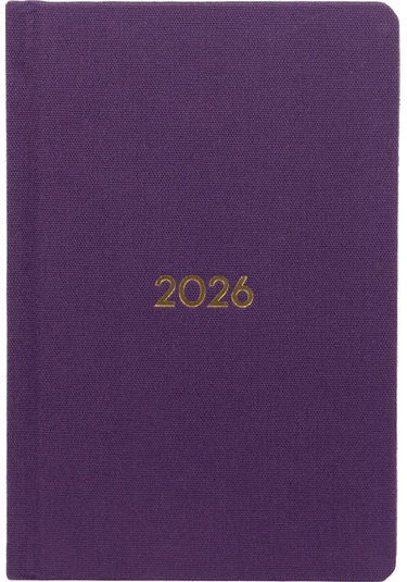 Ece Ajandası Yeniköy 2026 Mor - Haftalık Keten Sert Kapak Cep Boy 9x14 Mor