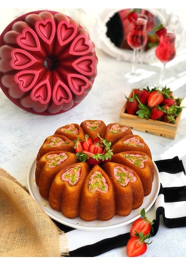Amboss Ametist 26cm Döküm Yanmaz Yapışmaz Kalıp Kırmızı