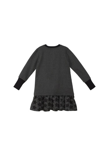 Denokids Mshb&g Yıldızlı Unicorn Antrasit Kız Çocuk Elbise Çok Renkli