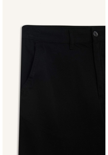 Defacto %100 Pamuk Regular Fit Bermuda Şort E1231ax25smbk81 Siyah