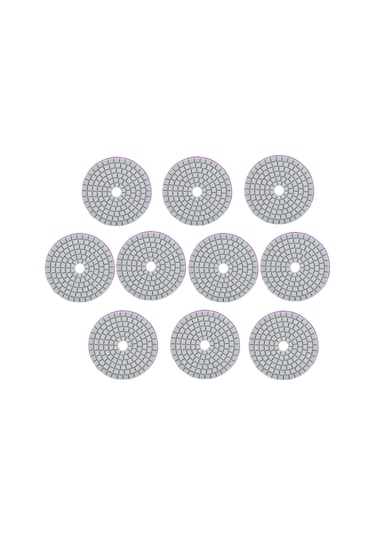 Reedark 3 İnç Beyaz Zımparalı Taş Pasta 800 Tane , Taş, Granit, Mermer, Seramik İçin Islak/kuru Cila, 10 Adet Paket