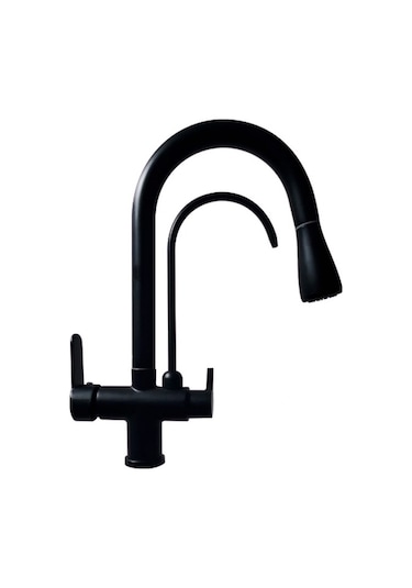 Fleko Spiralli Arıtmalı Mutfak Bataryası Siyah