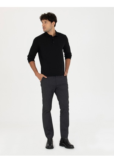 Pierre Cardin Erkek Siyah Kanvas / Chino Pantolon 50278440-vr046 Siyah
