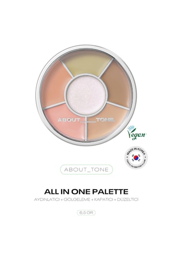 5 Renkli Renk Düzenleyici Corrector Paleti About Tone Designing Multi Palette