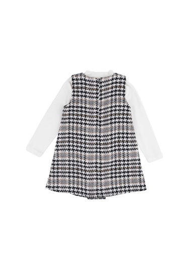 Bestkids Kız Çocuk Kazayağı Desenli Elbise Takım 2-6 Yaş 001