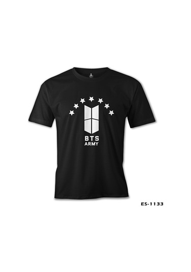 Bts - Stars Siyah Erkek Tshirt