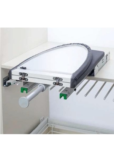 Dolap İçi Katlanır Raylı Ütü Masası Gri