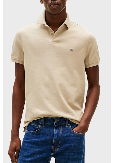 Tommy Hilfiger Erkek Polo Yaka T Shirt Mw0mw17770 Rbt Kum Kum