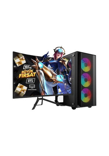 Ramtech BFX20 PLUS i7-10700F 32 GB 1 TB SSD RTX4060 24"Dos Masaüstü Oyuncu Bilgisayarı