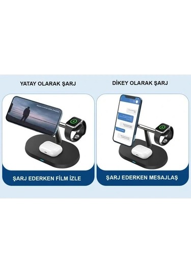 Daytona Bwo4 Kablosuz 3'lü Şarj Standı,15w