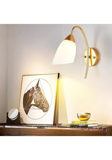 110v 220v Modern Led Duvar Lambası İskandinav Cam Küre Duvar Işıkları Koridor Yatak Od Başucu Oturma Odası Merdiven Aplik 56853917 Altın