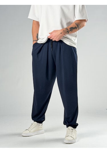 Cocopelli Pileli Lacivert Erkek Jogger Pantolon Coc2857