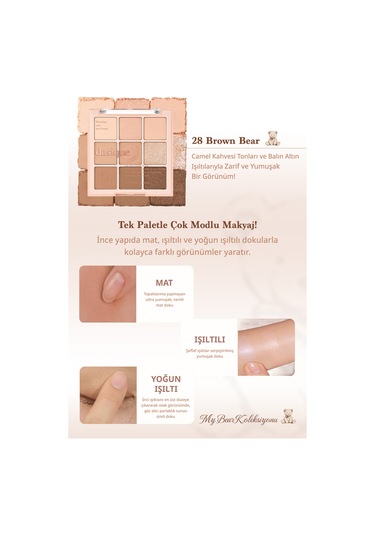 Dasique Mat Ve Işıltılı Renk Seçenekleri Sunan Far Paleti Shadow Palette 28 Brown Bear 28 Brown Bear