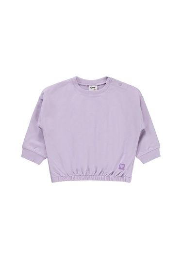Civil Baby Kız Bebek Düz Basic Kalpli 6-18 Ay Takım - Lila