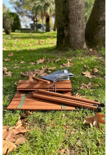 Bag The Joy Trailtop Ahşap Katlanır Kamp Masası -45 60 50cm Ahşap - Kahverengi