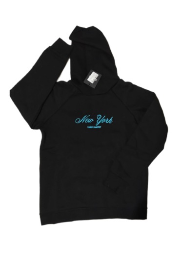 Kadın Kapşonlu Nakışlı Siyah Sweatshirt Siyah