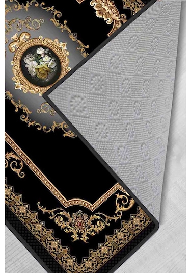 Rovigo Home Dijital Baskı Yıkanabilir Kaymaz Taban Salon Halısı RVG0329 Çok Renkli