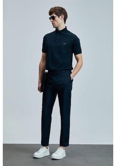 Lufian Erkek Polo Yaka T Shirt 111040228 Lacivert Lacivert