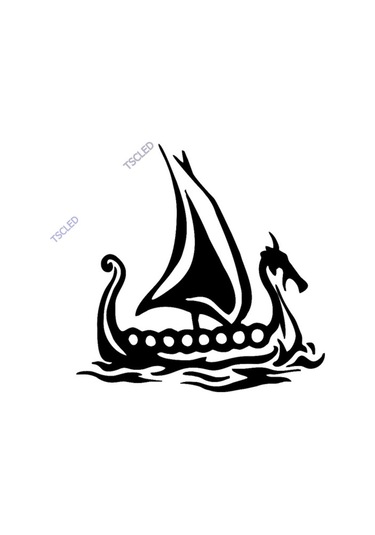 Yelkenli Stickerı Yapıştırması 17Cm