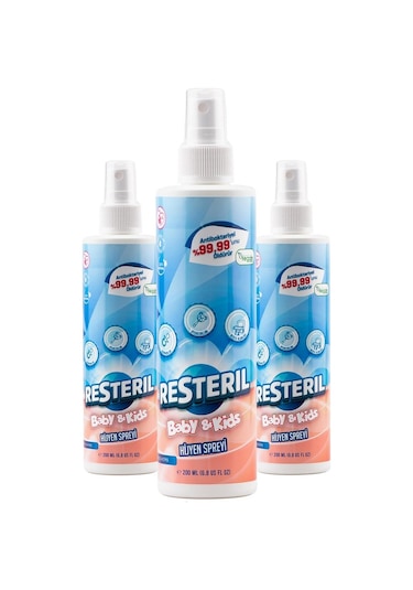 Resteril Doğal Alkolsüz Bebek Dezenfektan Su Bazlı Çocuk Alanı Spreyi 600 ML