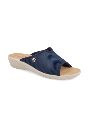 Terlik Kadın T4 429 Fe Fly Flot Cloth Woman Slıpper Blue Null Mavi