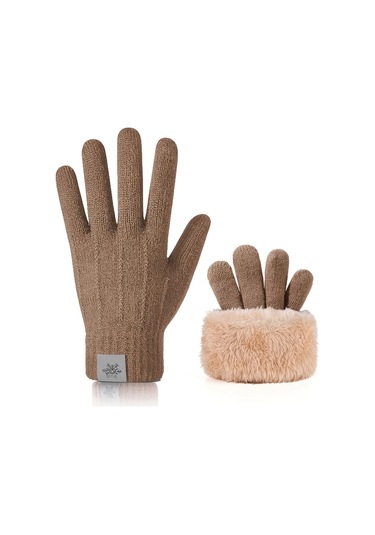 Elmpaly Kadın Erkek Termal Dokunmatik Kışlık Eldiven - Koyu Gri Kış Spor Ve Outdoor Koyu Gri