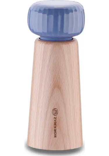 Korkmaz Natura Seramik Mavi Baharat Değirmeni 15 Cm A5639 Şeffaf