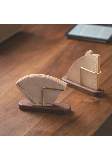 Dianziye Ahşap Kahve Filtre Kağıdı Tutucu Dikey Stoklama Kutusu Toz Koruma Özelliği Ev Ofis Mutfak Organizasyon Aleti Diğer