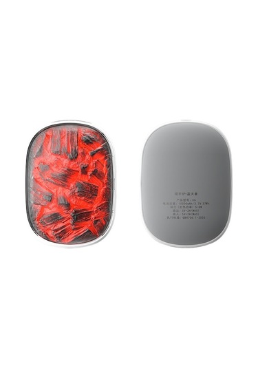 Dm X6 10000mah Güç Bankası 3 Vitesli Kışlık Elektrikli El Isıtıcı Kömür Ateşi Tasarım - Beyaz