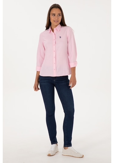 U.s. Polo Assn. Kadın Pembe Gömlek Basic 50316711-vr041 Pembe