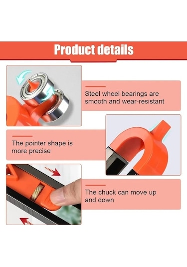 Funtree Treasure Yeni Profili Çizme Kilitli Cetvel Kontur Ölçer Yüksek Kalite Metal + Abs, Laminat Ve Fayansta Kullanılabilir