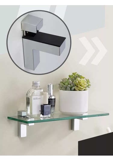 Centr Mebel'noj Furnitury Raf Ve Tutucu Krom Kaplı Braket 4 Adet 166030527 Krom