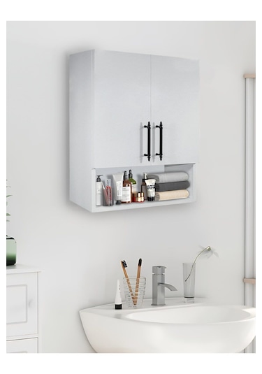 Teknor Çok Amaçlı Banyo Dolabı, Ecza Dolabı, 2 Kapaklı Dolap Beyaz Teknor Çok Amaçlı Banyo Dolabı, Ecza Dolabı, 2 Kapaklı Dolap Beyaz