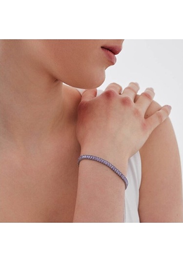 Merano Design 5mm Gold Baget Bileklik Çok Renkli
