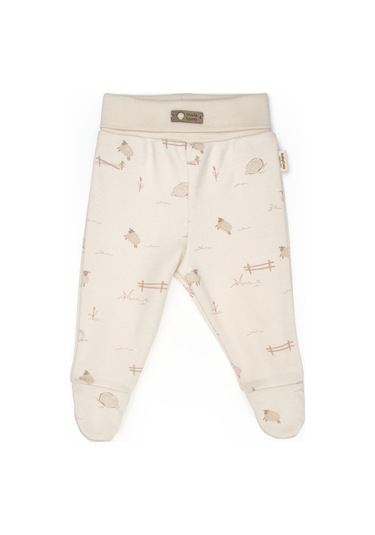 Bebek 2li Patikli Pantalon %100 Organik Pamuk , Bebek - Yenidoğan- Csy8179 Ekru