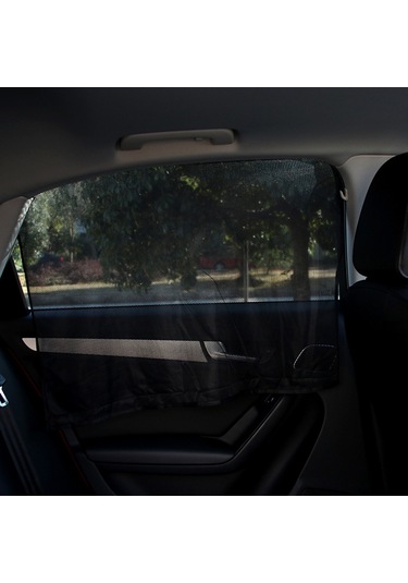 Dianziye Arka Pencere İçin Magnetlı Otomatik Genişleyen Ayna Dokulu Güneşlik - Bej Kare Arka Sıra Çift - Uv Engelleme Isı Yalıtımı Kolay Kurulum