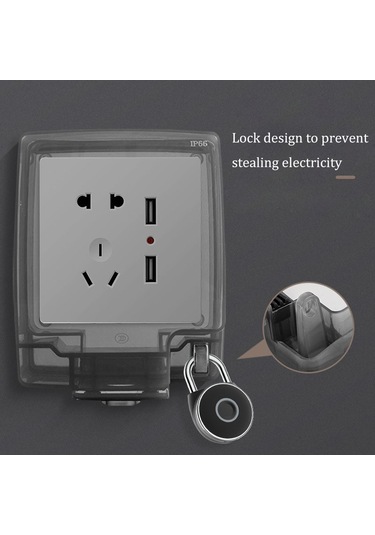 Symbee Ip55 Su Geçirmez Priz Kapağı - Banyo Ve Tuvalet İçin Şeffaf Koruyucu - 86 Tip Yapışkanlı