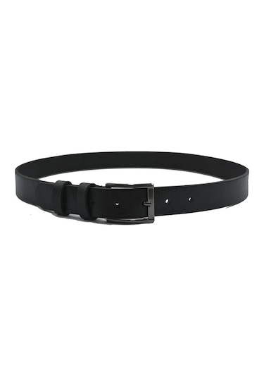 Bosskan Unisex Çocuk Kemeri 100 % Hakiki Deri Unisex Çocuk Kemeri Siyah
