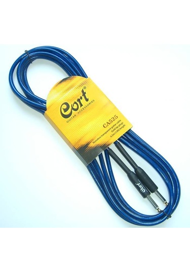 Gitar Kablo Gürültüsüz 5M (Noısless). Şeffaf Mavi. Ca525Bl