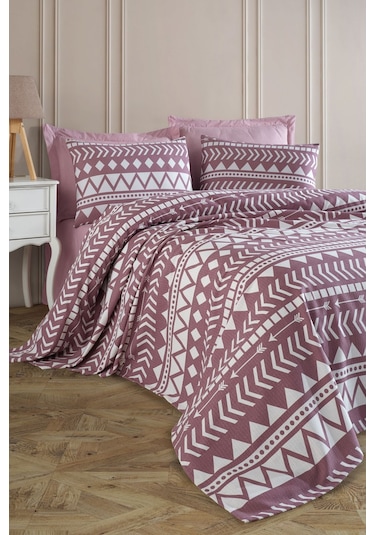 Pike Seti Baskılı Çift Kişilik Artec Lila Lila