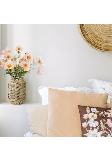 Yapay Çiçek Gelincik Çiçeği Yavruağzı Renk 3 Çiçek 1 Tomurcuk 59cm