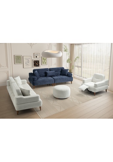 Neo Ayak Uzatmalı Beyaz Berjer Beyaz